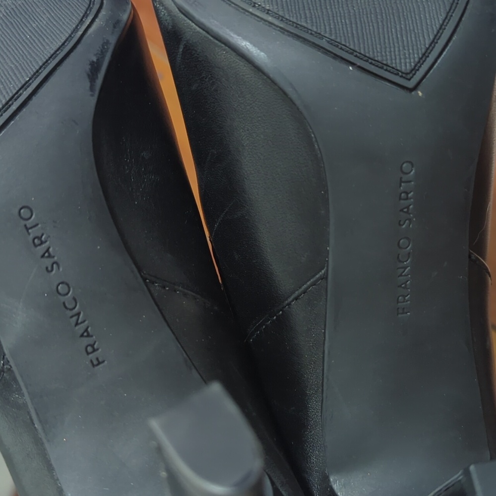 Franco Sarto Women’s Leather Ankle Booties NEW Heels‎ Boots Suri Chelsea Size 9 - Picture 9 of 11